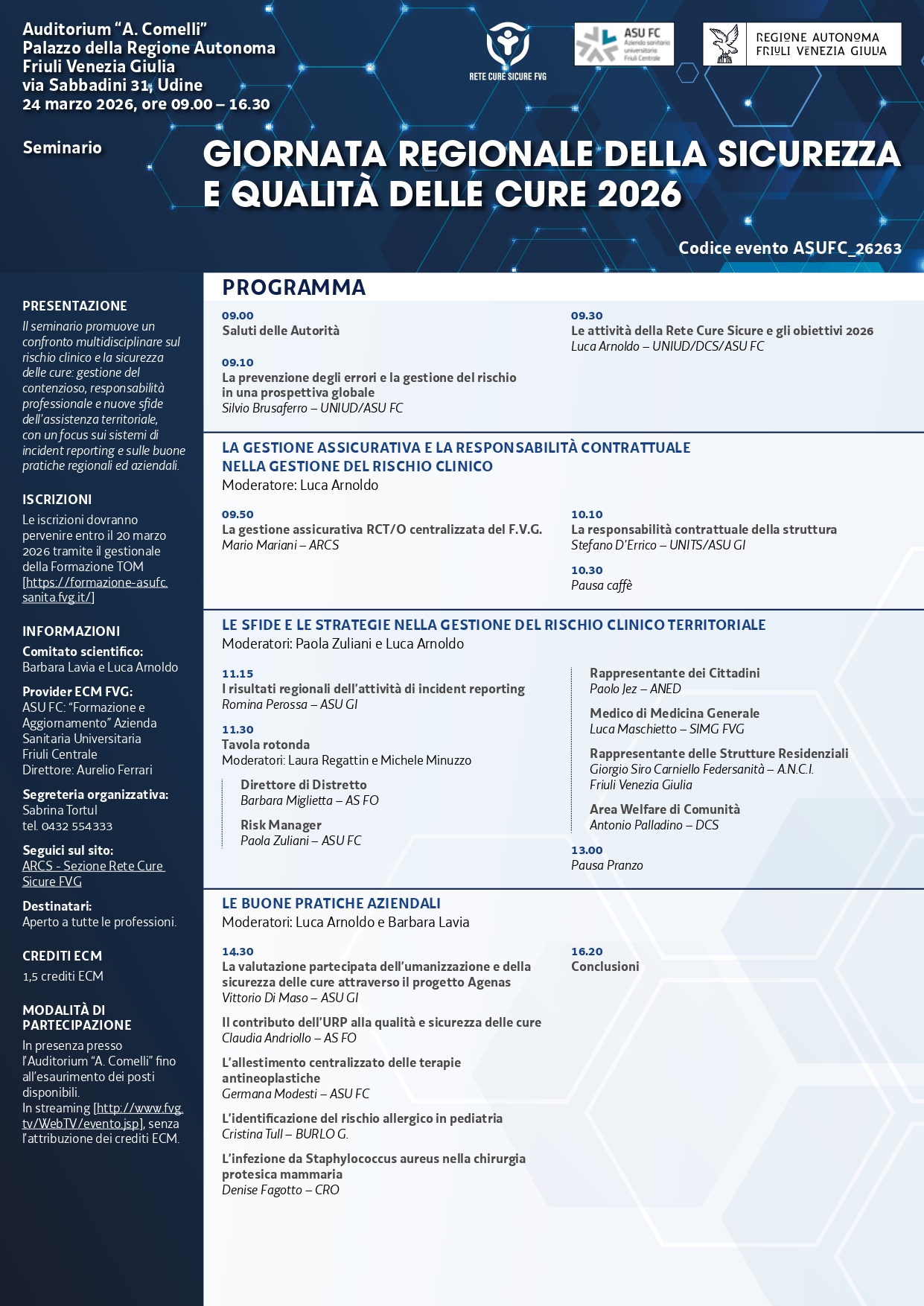 Giornata regionale della sicurezza e qualità delle cure - Edizione 2026