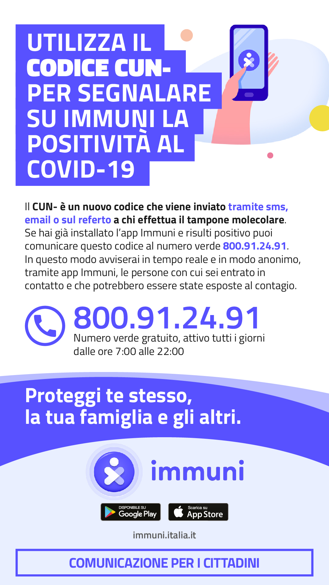 Immuni cun Infografica cittadini
